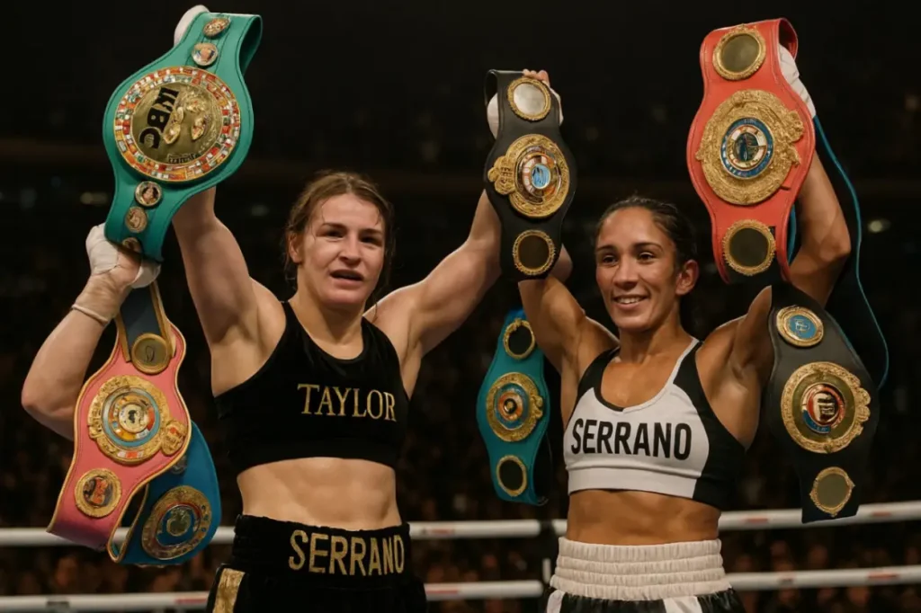 Как Taylor и Serrano переписали историю бокса: 17 титулов в одну ночь